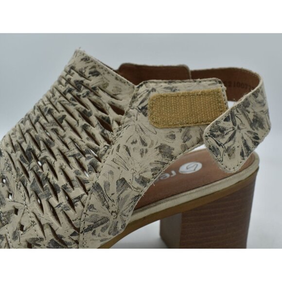 Remonte EU 41 US 9.5 Maryjane 70 Leather Perforated Metallic Heeled Sandals - Picture 12 of 16